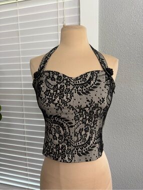 Bebe Halter Bustier Size XS Whimsigoth Coquette
